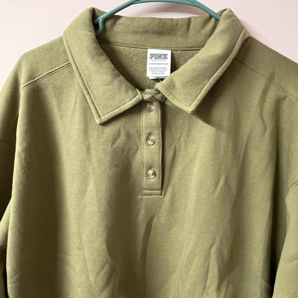 PINK Victoria's Secret Olive Sweatshirt - Picture 6 of 8